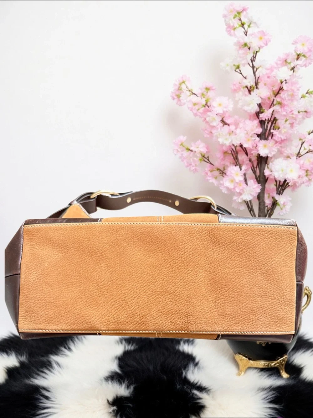 DOONEY & BOURKE SUEDE & LEATHER HOBO/SHOULDER BAG